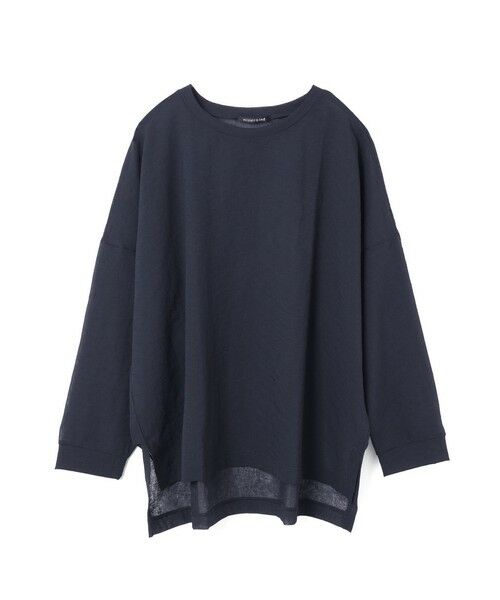 mizuiro ind / ミズイロインド カットソー | mizuiro ind ワッシャーボイルワイドプルオーバー（ネイビー(color77)）
