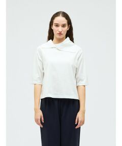 mizuiro ind / ミズイロインド カットソー | mizuiro ind アシンメトリーカラープルオーバー