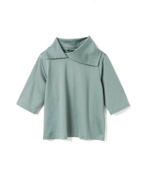 mizuiro ind / ミズイロインド カットソー | mizuiro ind アシンメトリーカラープルオーバー（スモークグリーン(color22)）