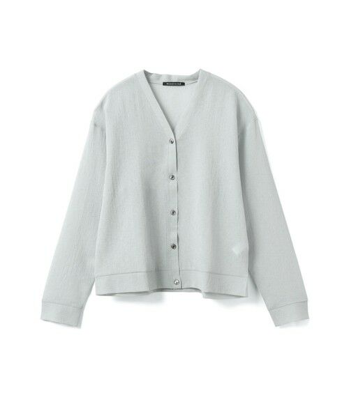 mizuiro ind / ミズイロインド カーディガン・ボレロ | mizuiro ind ワッシャーボイルVネックカーディガン（ライトグレー(color90)）