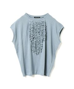 mizuiro ind / ミズイロインド カットソー | mizuiro ind フレンチスリーブフリルプルオーバー