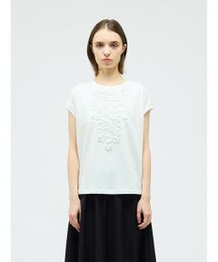 mizuiro ind / ミズイロインド カットソー | mizuiro ind フレンチスリーブフリルプルオーバー