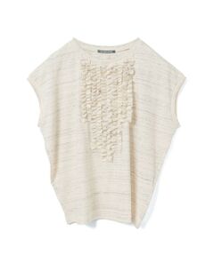 mizuiro ind / ミズイロインド カットソー | mizuiro ind フレンチスリーブフリルプルオーバー