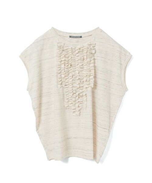 mizuiro ind / ミズイロインド カットソー | mizuiro ind フレンチスリーブフリルプルオーバー（オートミール(color13)）