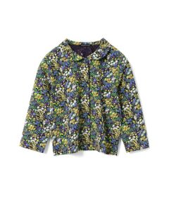 mizuiro ind / ミズイロインド カーディガン・ボレロ | mizuiro ind フラワープリントラウンドカラーカーディガン