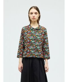 mizuiro ind / ミズイロインド カーディガン・ボレロ | mizuiro ind フラワープリントラウンドカラーカーディガン