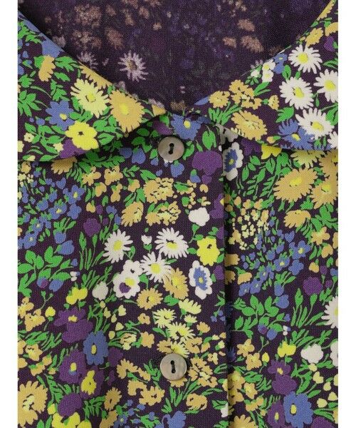 mizuiro ind / ミズイロインド カーディガン・ボレロ | mizuiro ind フラワープリントラウンドカラーカーディガン | 詳細3