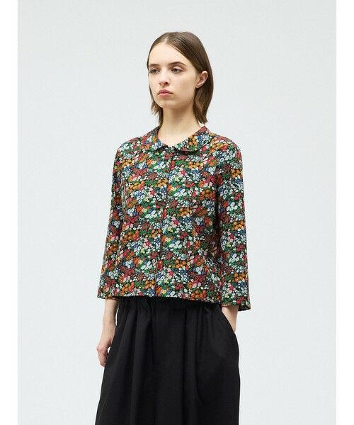 mizuiro ind / ミズイロインド カーディガン・ボレロ | mizuiro ind フラワープリントラウンドカラーカーディガン | 詳細10