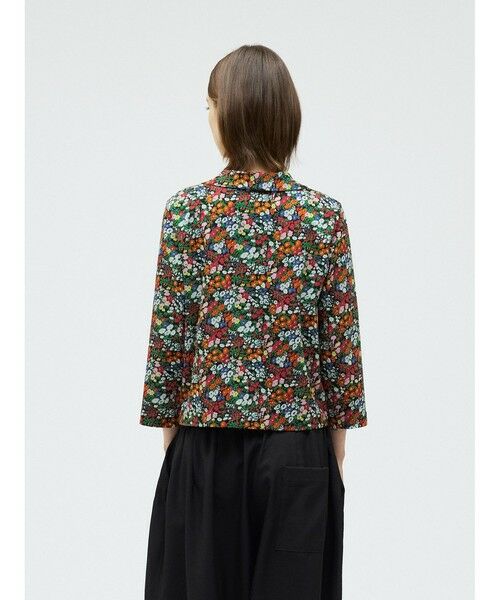 mizuiro ind / ミズイロインド カーディガン・ボレロ | mizuiro ind フラワープリントラウンドカラーカーディガン | 詳細12