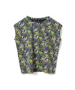 mizuiro ind / ミズイロインド カットソー | mizuiro ind フラワープリントフレンチスリーブプルオーバー