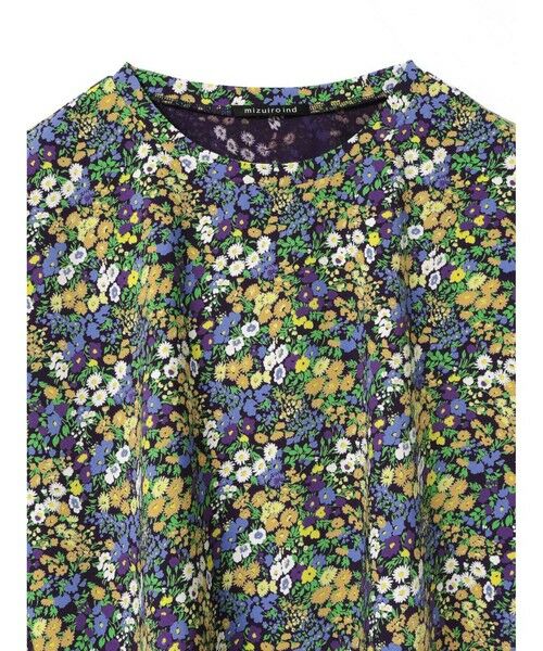 mizuiro ind / ミズイロインド カットソー | mizuiro ind フラワープリントフレンチスリーブプルオーバー | 詳細2