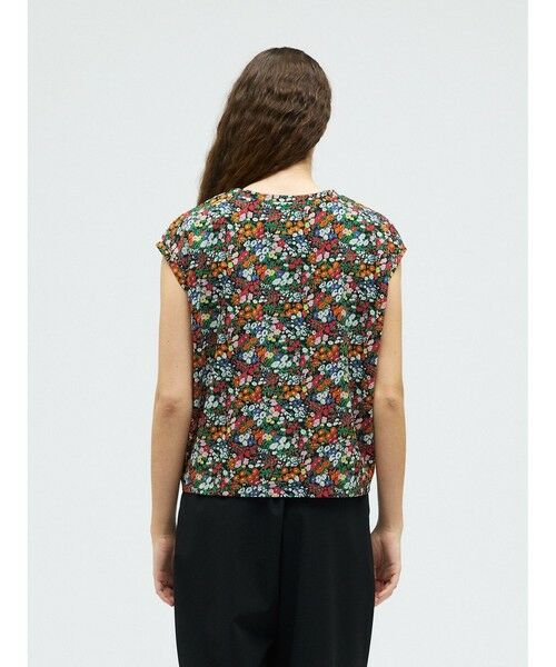 mizuiro ind / ミズイロインド カットソー | mizuiro ind フラワープリントフレンチスリーブプルオーバー | 詳細11
