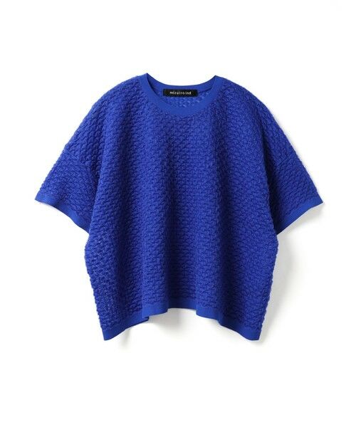 mizuiro ind / ミズイロインド ニット・セーター | mizuiro ind パターンシアーワイドプルオーバー（ブルー(color31)）