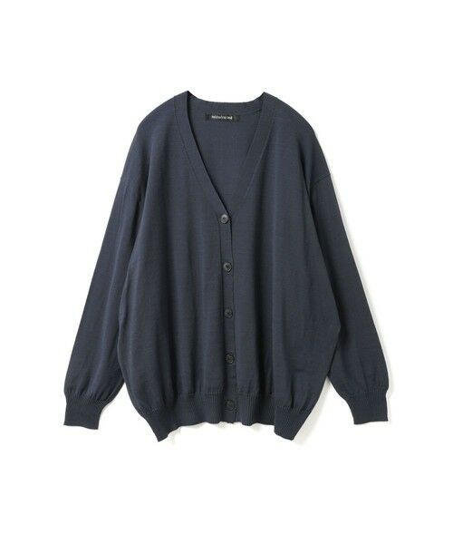 mizuiro ind / ミズイロインド カーディガン・ボレロ | mizuiro ind Vネックワイドカーディガン（ネイビー(color77)）