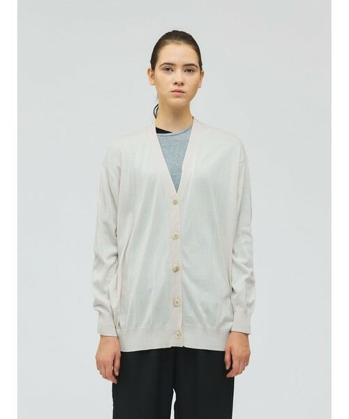 mizuiro ind / ミズイロインド カーディガン・ボレロ | mizuiro ind Vネックワイドカーディガン（アイボリー(color12)）