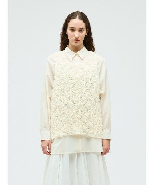 mizuiro ind / ミズイロインド ベスト | mizuiro ind パターンベスト（アイボリー(color12)）