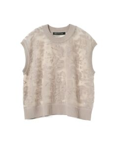 mizuiro ind / ミズイロインド ベスト | mizuiro ind メッシュ刺繍ショートベスト