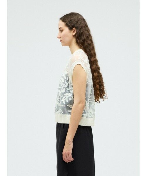 mizuiro ind / ミズイロインド ベスト | mizuiro ind メッシュ刺繍ショートベスト | 詳細10