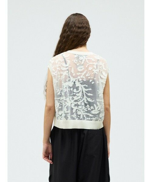 mizuiro ind / ミズイロインド ベスト | mizuiro ind メッシュ刺繍ショートベスト | 詳細11