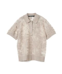 mizuiro ind / ミズイロインド カットソー | mizuiro ind メッシュ刺繍ポロプルオーバー