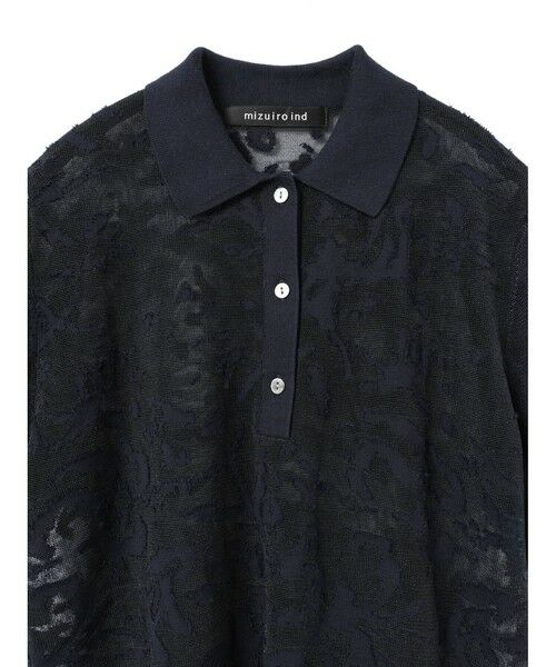 mizuiro ind / ミズイロインド カットソー | mizuiro ind メッシュ刺繍ポロプルオーバー | 詳細2