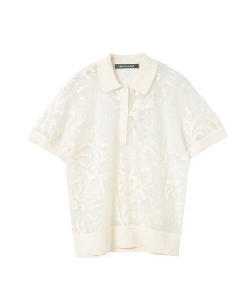 mizuiro ind / ミズイロインド カットソー | mizuiro ind メッシュ刺繍ポロプルオーバー | 詳細7