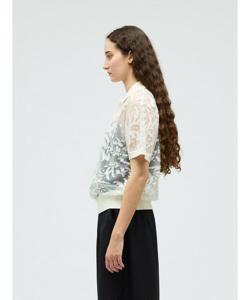 mizuiro ind / ミズイロインド カットソー | mizuiro ind メッシュ刺繍ポロプルオーバー | 詳細10