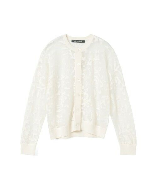 mizuiro ind / ミズイロインド カーディガン・ボレロ | mizuiro ind メッシュ刺繍クルーカーディガン | 詳細8