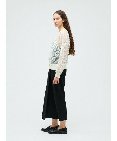 mizuiro ind / ミズイロインド カーディガン・ボレロ | mizuiro ind メッシュ刺繍クルーカーディガン | 詳細15