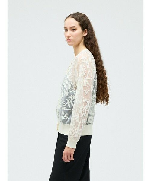 mizuiro ind / ミズイロインド カーディガン・ボレロ | mizuiro ind メッシュ刺繍クルーカーディガン | 詳細11