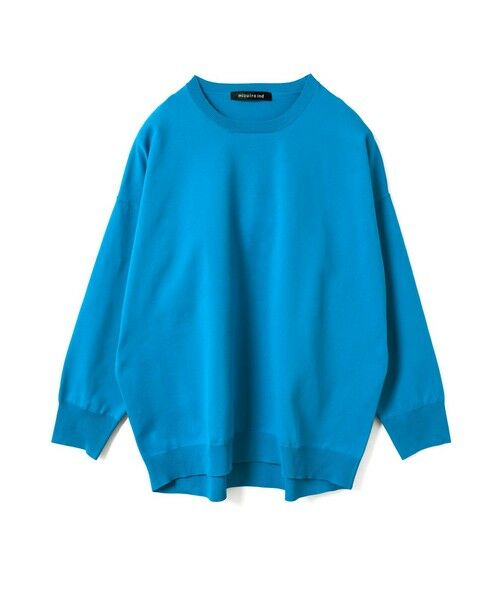 mizuiro ind / ミズイロインド ニット・セーター | mizuiro ind クルーネックワイドプルオーバー（ブルー(color31)）
