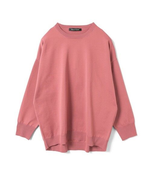 mizuiro ind / ミズイロインド ニット・セーター | mizuiro ind クルーネックワイドプルオーバー（ダークピンク(color41)）