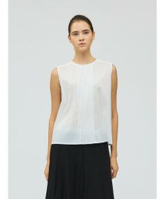 mizuiro ind / ミズイロインド シャツ・ブラウス | mizuiro ind ピンタック＆レースノースリーブプルオーバー