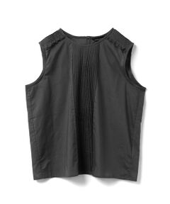 mizuiro ind / ミズイロインド シャツ・ブラウス | mizuiro ind ピンタック＆レースノースリーブプルオーバー