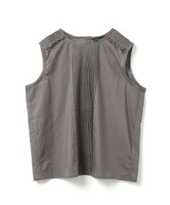 mizuiro ind / ミズイロインド シャツ・ブラウス | mizuiro ind ピンタック＆レースノースリーブプルオーバー