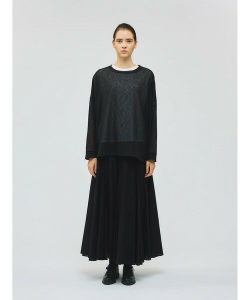 mizuiro ind / ミズイロインド シャツ・ブラウス | mizuiro ind ピンタック＆レースノースリーブプルオーバー | 詳細10