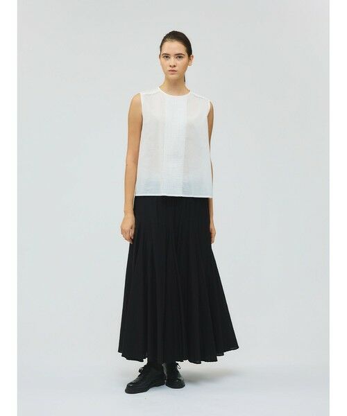 mizuiro ind / ミズイロインド シャツ・ブラウス | mizuiro ind ピンタック＆レースノースリーブプルオーバー | 詳細6