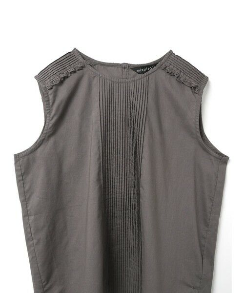 mizuiro ind / ミズイロインド シャツ・ブラウス | mizuiro ind ピンタック＆レースノースリーブプルオーバー | 詳細13