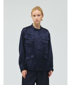 mizuiro ind / ミズイロインド シャツ・ブラウス | mizuiro ind サテンワークシャツ