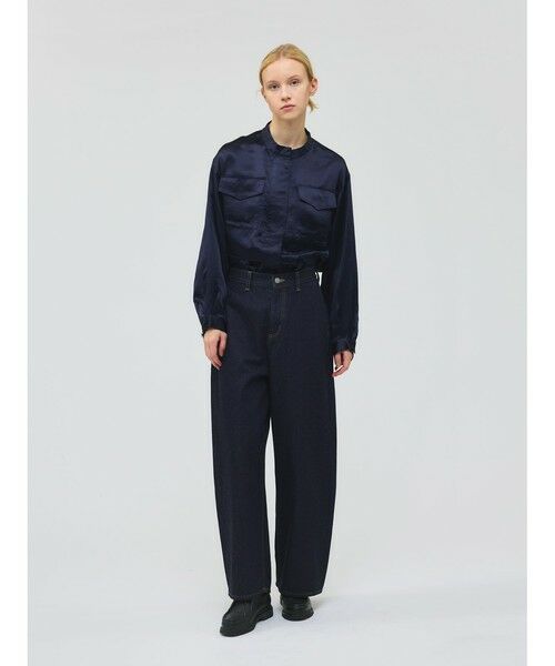 mizuiro ind / ミズイロインド シャツ・ブラウス | mizuiro ind サテンワークシャツ | 詳細9