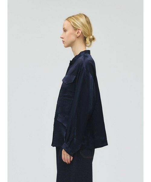 mizuiro ind / ミズイロインド シャツ・ブラウス | mizuiro ind サテンワークシャツ | 詳細4