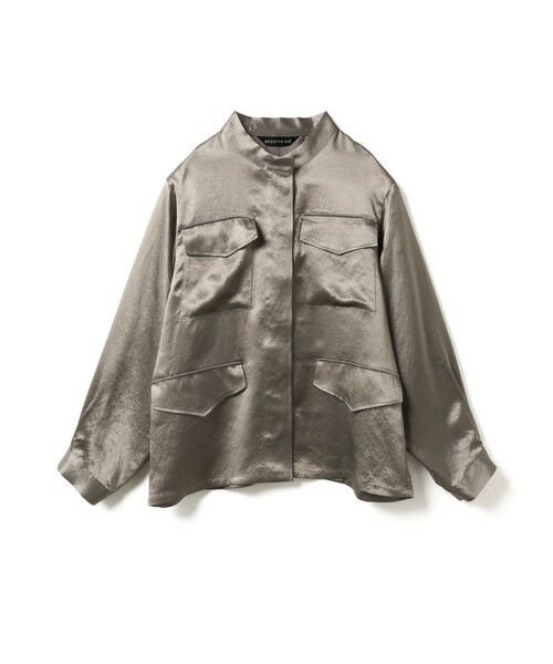 mizuiro ind / ミズイロインド シャツ・ブラウス | mizuiro ind サテンワークシャツ（ベージュ(color20)）