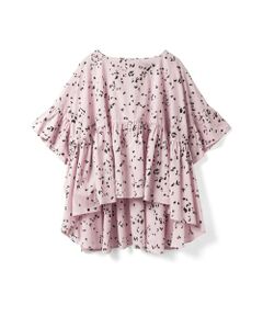 mizuiro ind / ミズイロインド シャツ・ブラウス | mizuiro ind プリントワイドギャザープルオーバー