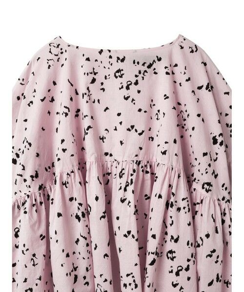 mizuiro ind / ミズイロインド シャツ・ブラウス | mizuiro ind プリントワイドギャザープルオーバー | 詳細3