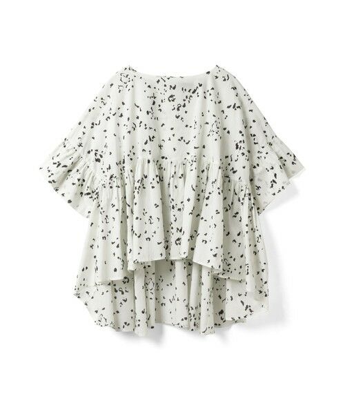 mizuiro ind / ミズイロインド シャツ・ブラウス | mizuiro ind プリントワイドギャザープルオーバー | 詳細7