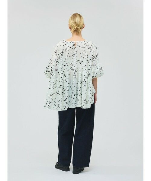 mizuiro ind / ミズイロインド シャツ・ブラウス | mizuiro ind プリントワイドギャザープルオーバー | 詳細15