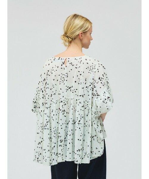 mizuiro ind / ミズイロインド シャツ・ブラウス | mizuiro ind プリントワイドギャザープルオーバー | 詳細11