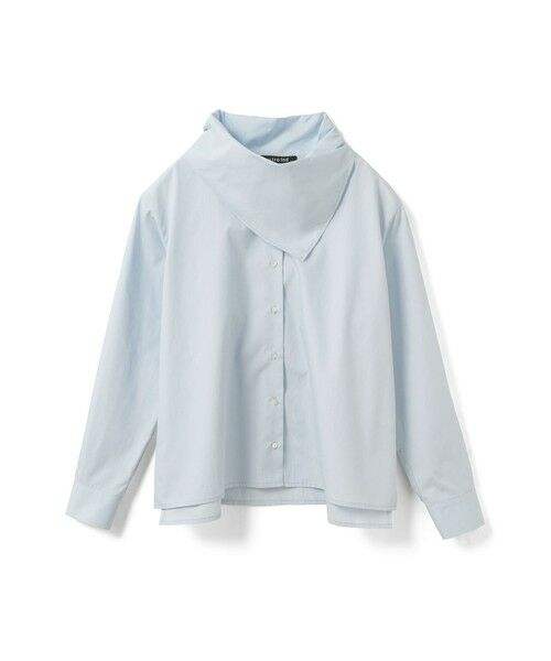 mizuiro ind / ミズイロインド シャツ・ブラウス | mizuiro ind スカーフカラーシャツ（サックス(color30)）