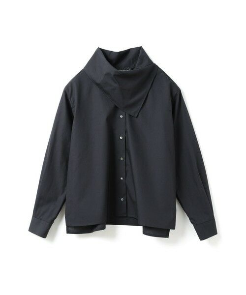 mizuiro ind / ミズイロインド シャツ・ブラウス | mizuiro ind スカーフカラーシャツ（ネイビー(color77)）