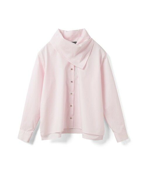 mizuiro ind / ミズイロインド シャツ・ブラウス | mizuiro ind スカーフカラーシャツ（ライトピンク(color41)）